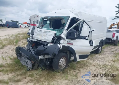 2017 Ram Promaster 2500 High Roof 159 Wb из США, поврежденный, VIN 3C6TRVDG9HE551870